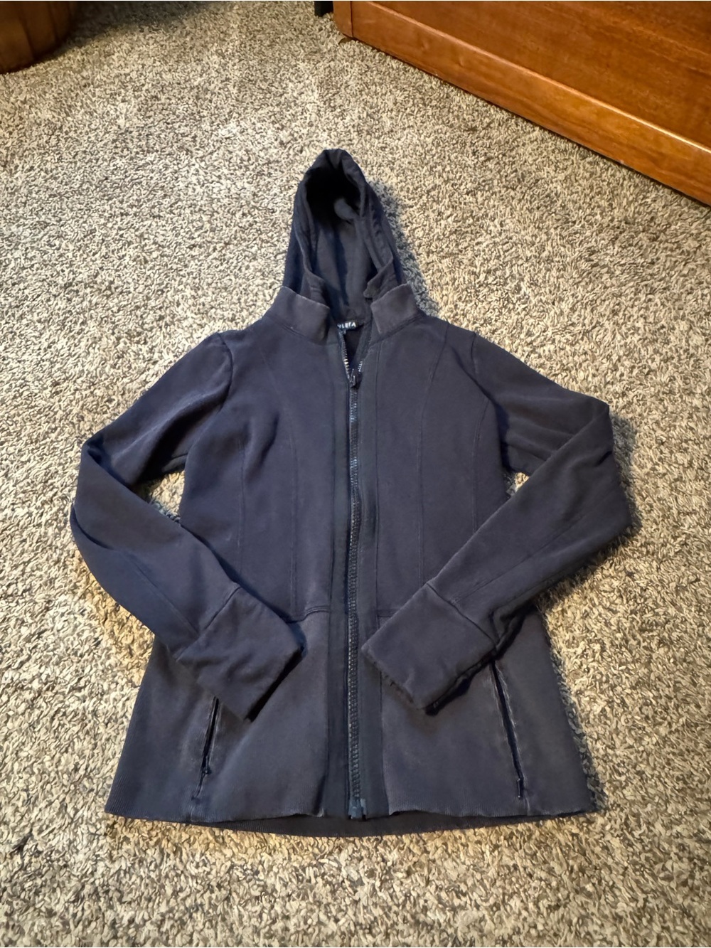 Athleta black Hooded Zip Jacket